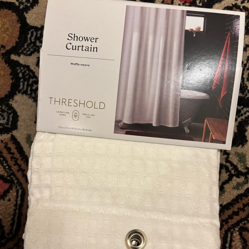 Threshold Waffle Weave Shower Curtain